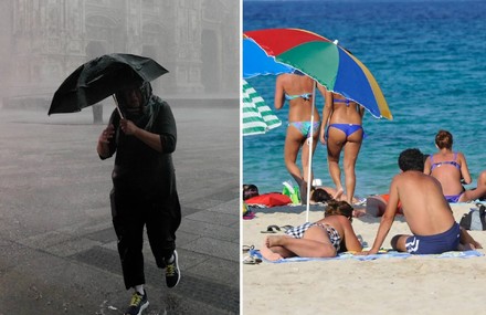 Meteo, weekend con meno caldo e forti temporali