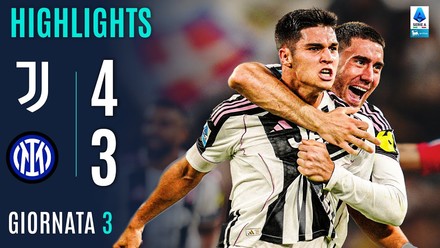 Il derby d'Italia &egrave; bianconero, Juve-Inter 4-3
