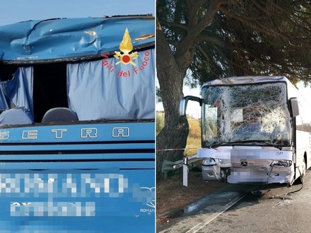 Scontro tra due autobus a Catanzaro, circa 100 studenti feriti